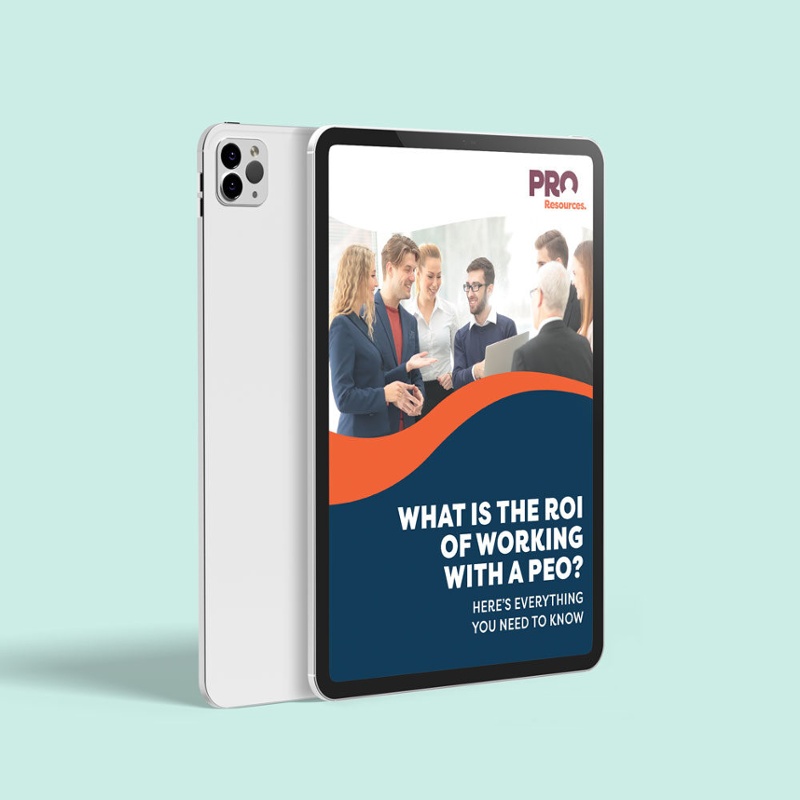 eBook graphic for 'What is the roi of working with a PEO?'